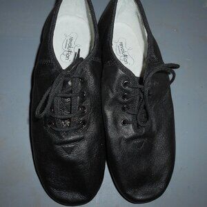 Black  Leather Jazz Shoes  Adult 9 1/2  New